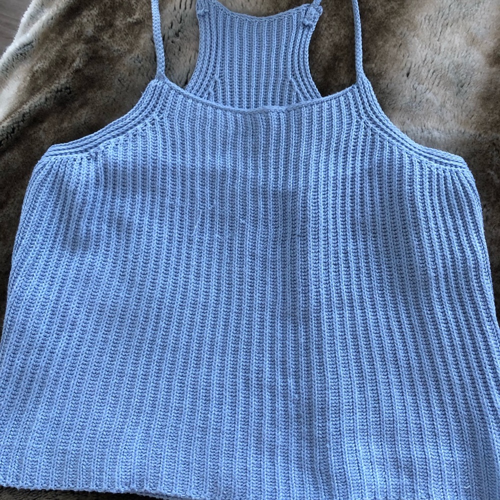 Baby Blue Knit Tank - Picture 4 of 5